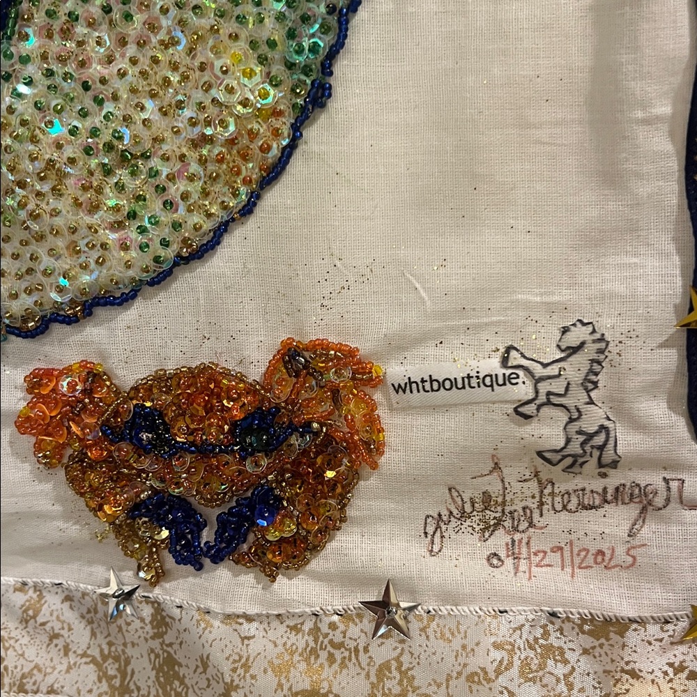 Unframed Wall home/ offices decor. Colorful Beaded MermanTapestry “20 x 23” - Picture 12 of 17